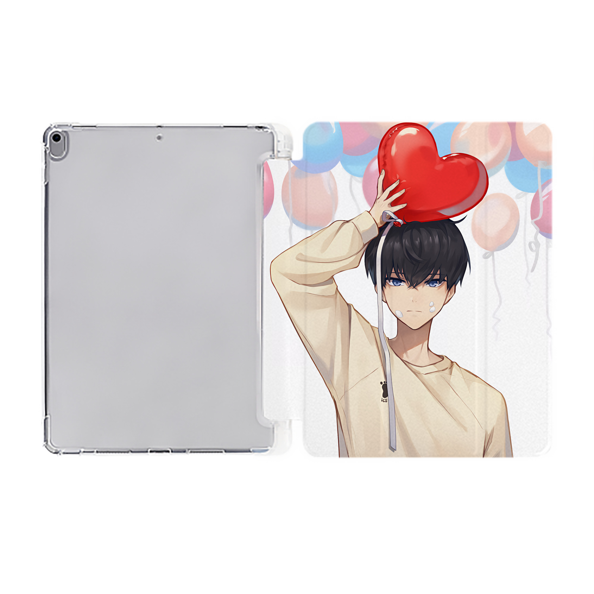 （画像用） ハイキュー!! Haikyu!! IPad ケース ペン収納付き 三つ折りスタンド PUレザー×シリコン 対応機種9.5/10.5/10.9インチ